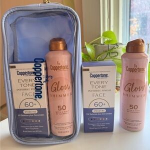Coppertone Glow Shimmer Sunscreen Set